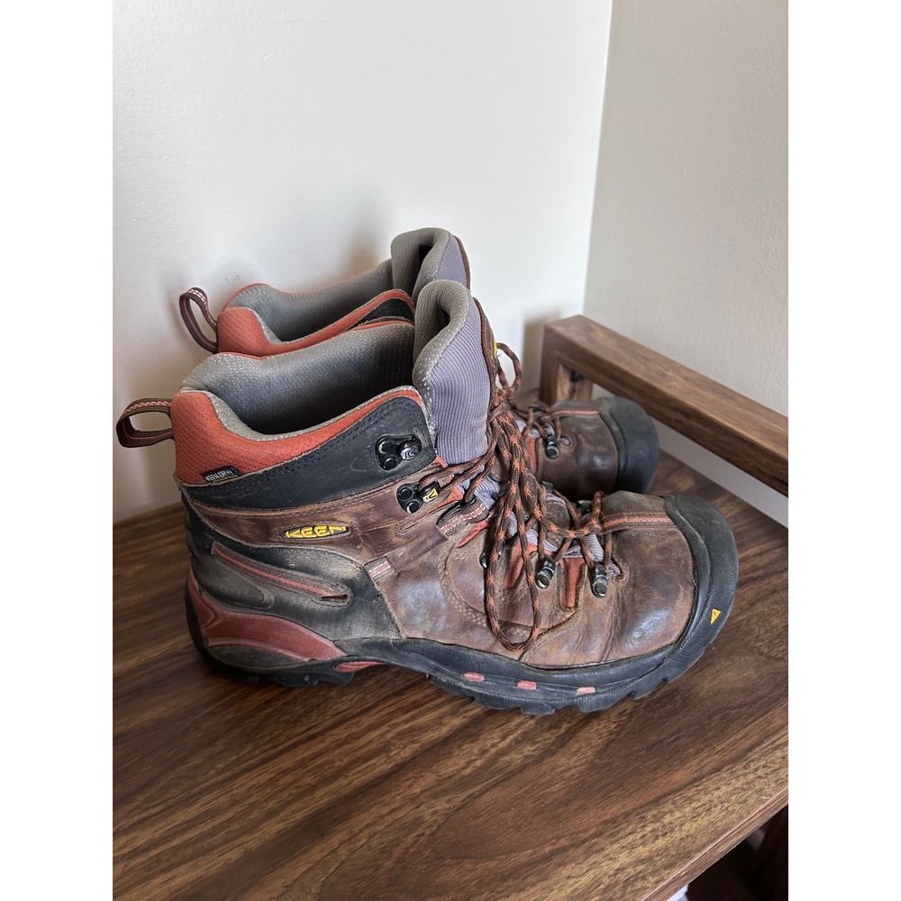 Keen Utility Mens 12D Brown Leather Waterproof Work Boots ASTM F2892-18 EH